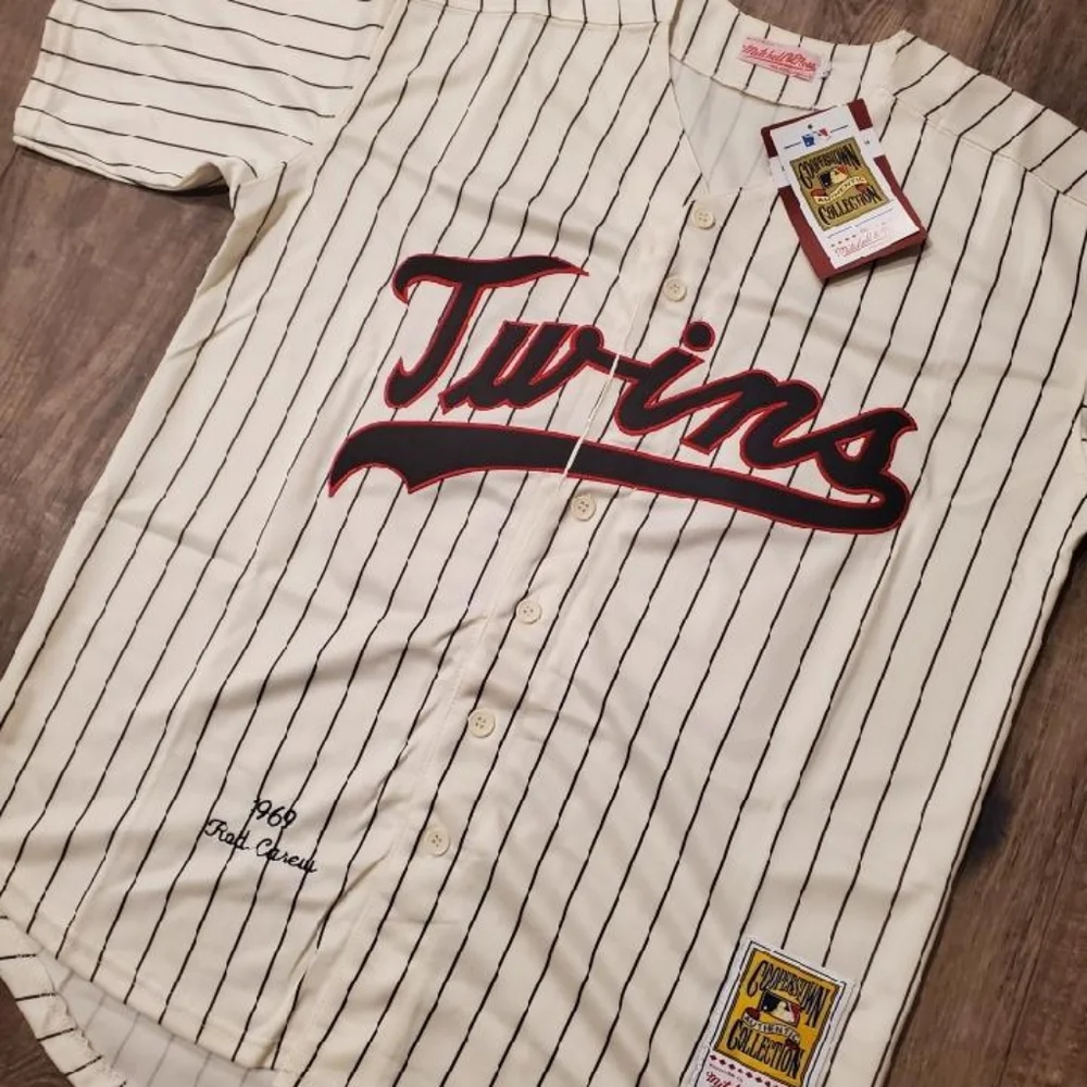 Rod Carew Minnesota Twins Throwback Mens New Stitched - Picture 2 of 10